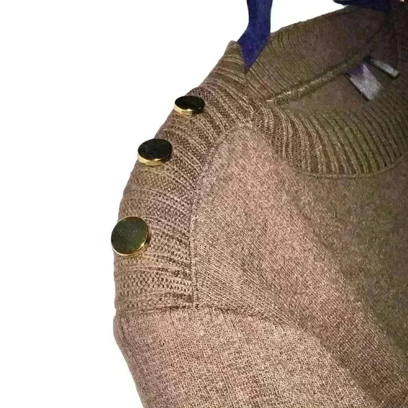 Rafaella Sz XL Asymmetrical Sweater Office Party Lightweight Gold Buttons - Picture 12 of 16